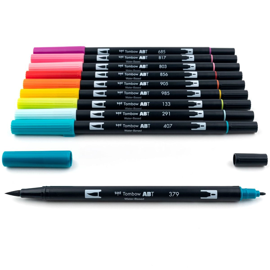 Dual Brush Pen Art Markers 10-Pack, Eighties
